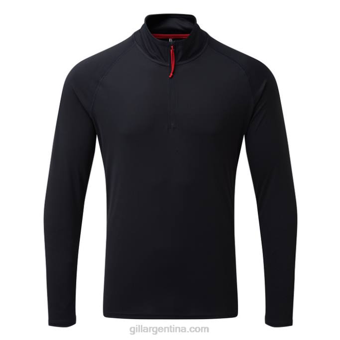 camiseta de manga larga con cremallera uv tec para hombre Gill Marine 048T555 Armada