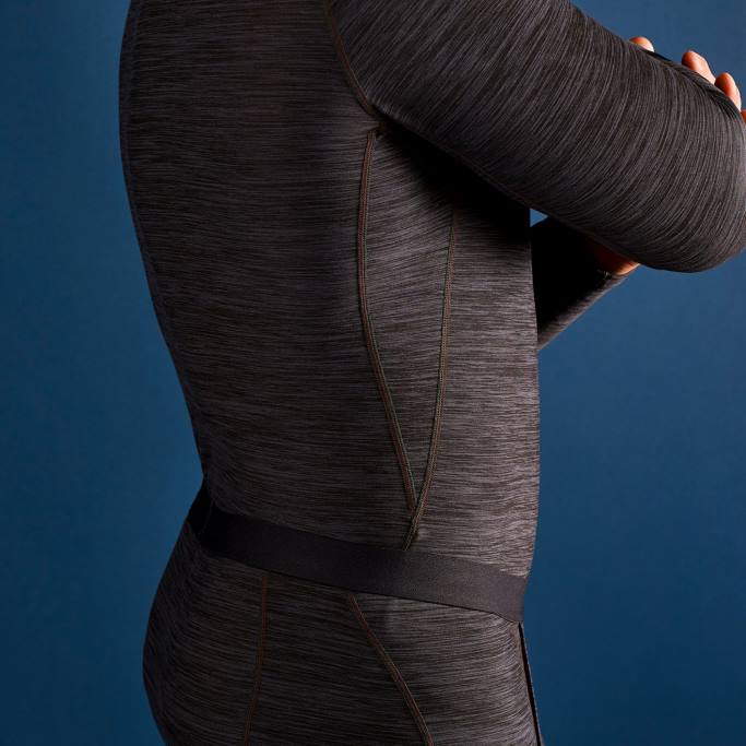 cuello redondo para hombre - manga larga Gill Marine 048T317 ceniza